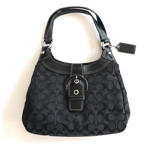 Coach Lynn Soho Bag In Signature black Canvas